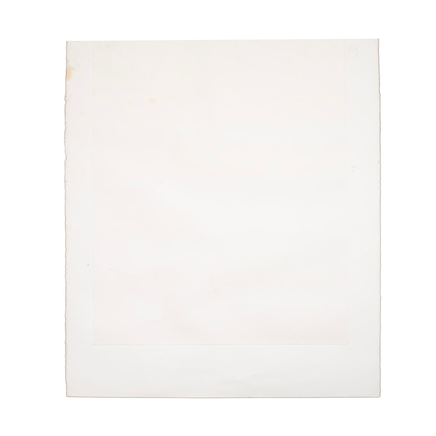 White sheet of paper on a white background