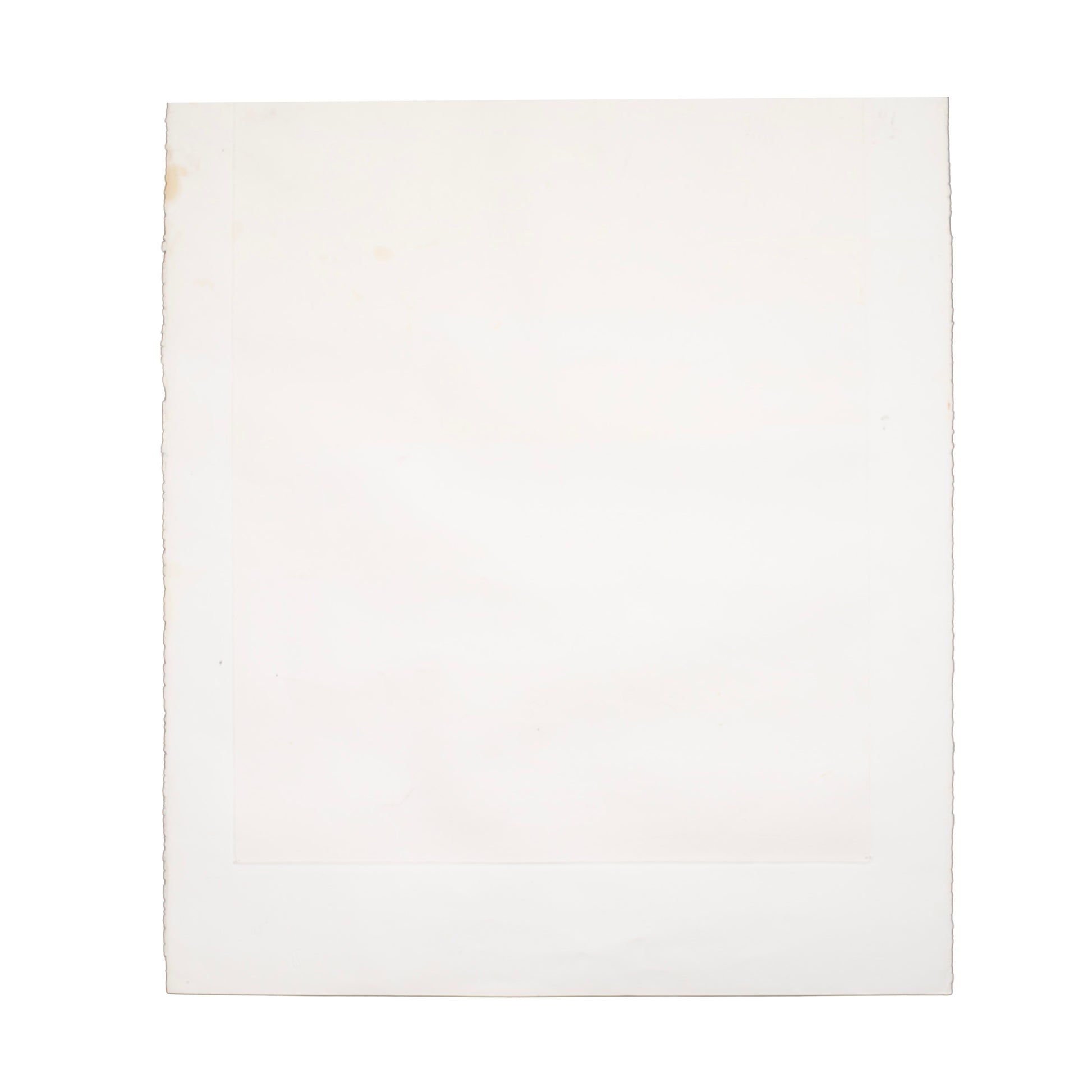 White sheet of paper on a white background