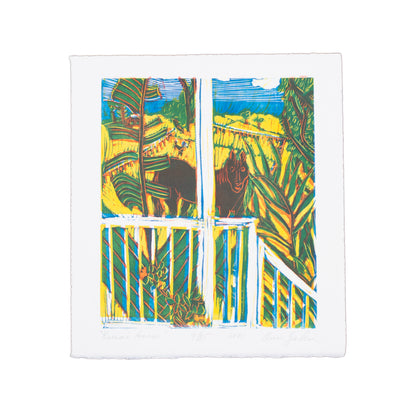 Art print of horse in field. 