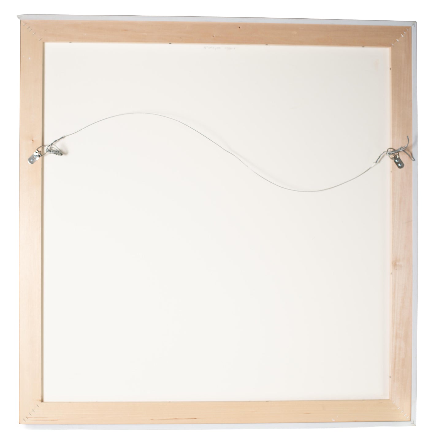 Back side of framed artwork. 