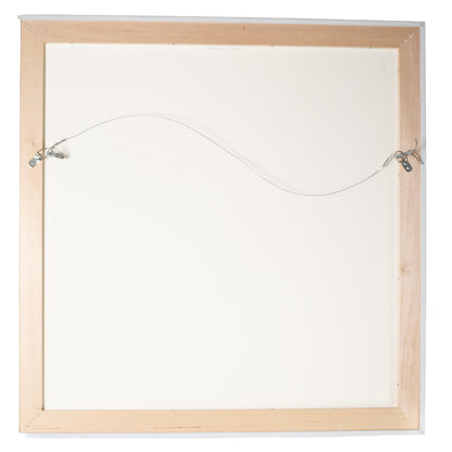 Back side of framed artwork. 